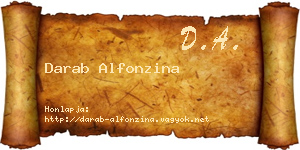 Darab Alfonzina névjegykártya